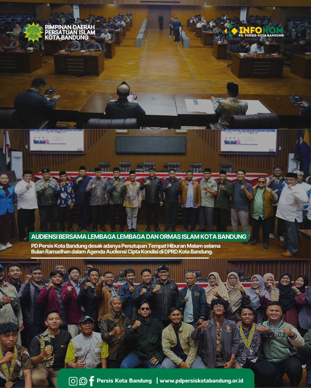 PD Persis Kota Bandung desak adanya Penutupan Tempat Hiburan Malam selama Bulan Ramadhan dalam Agenda Audiensi Cipta Kondisi di DPRD Kota Bandung.