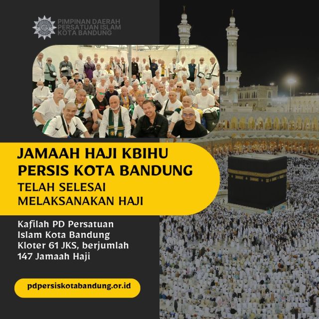 Jamaah PD Persis Kota Bandung selesai Melaksanakan Puncak Ibadah Haji