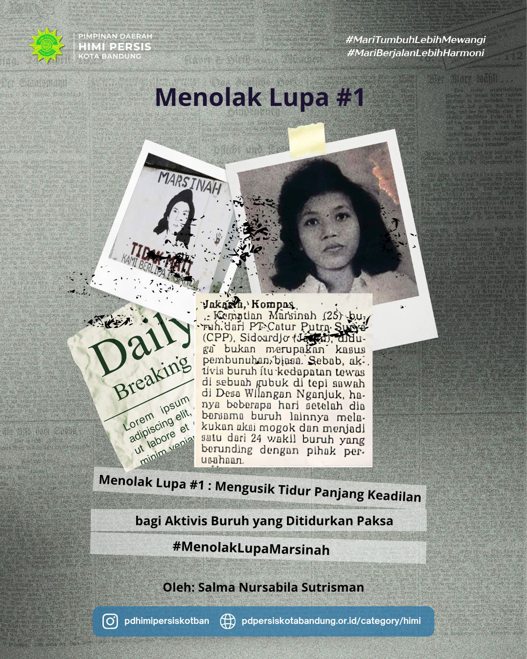 Menolak Lupa #1 : Mengusik Tidur Panjang Keadilan bagi Aktivis Buruh yang Ditidurkan Paksa  #MenolakLupaMarsinah